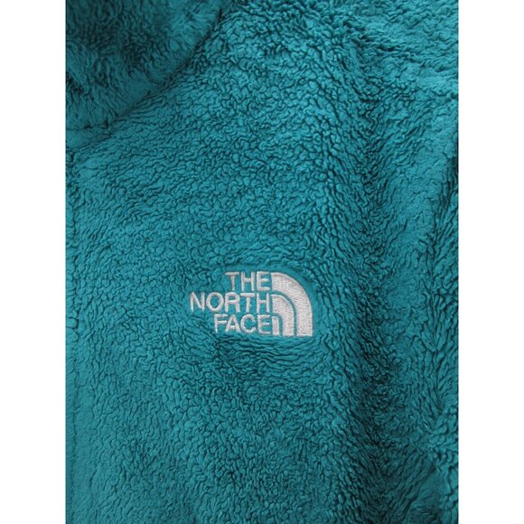The North Face Jacket Medium Teal Osito Fuzzy Fleece Hiking Full Zip - Picture 3 of 13